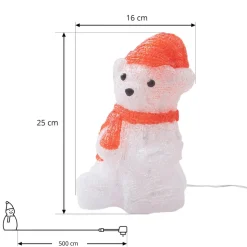 Lindby Yuki LED decoratief figuur, kunststof, beer