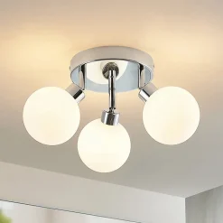 Lindby Zaniba plafondlamp, chroom, rond