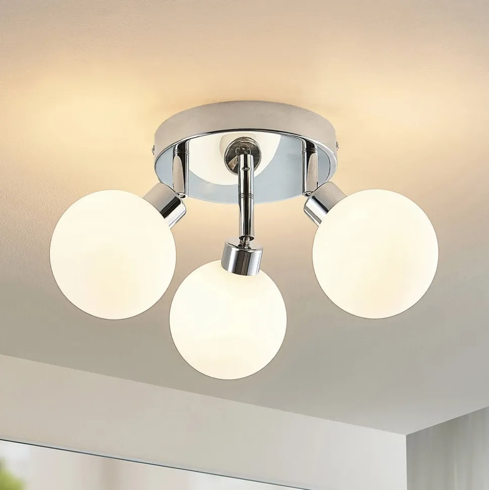 Lindby Zaniba plafondlamp, chroom, rond