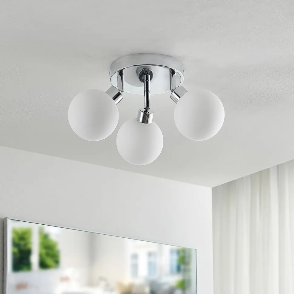 Lindby Zaniba plafondlamp, chroom, rond