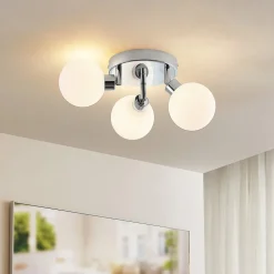 Lindby Zaniba plafondlamp, chroom, rond