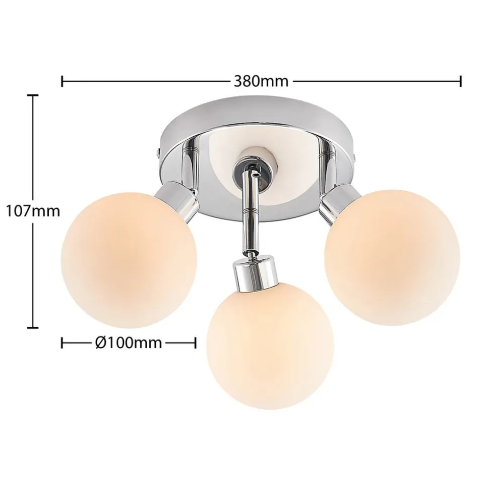 Lindby Zaniba plafondlamp, chroom, rond