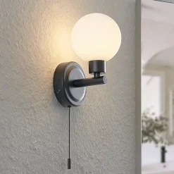 Lindby Zaniba wandlamp, zwart