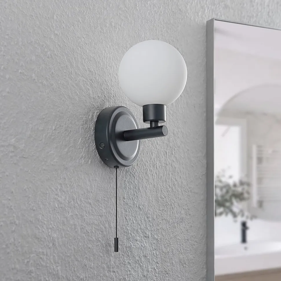 Lindby Zaniba wandlamp, zwart