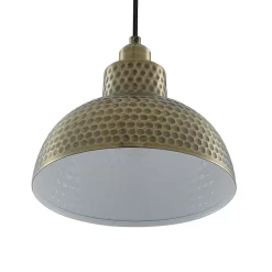 Lindby Zelotta hanglamp, 1-lamp, antiek messing