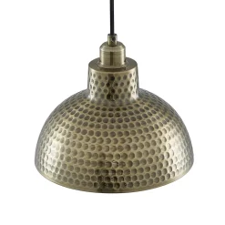 Lindby Zelotta hanglamp, 1-lamp, antiek messing