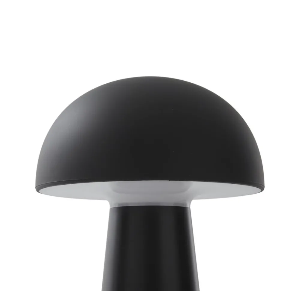 Lindby Zyre LED oplaadbare tafellamp, zwart, IP44, touchdimmer