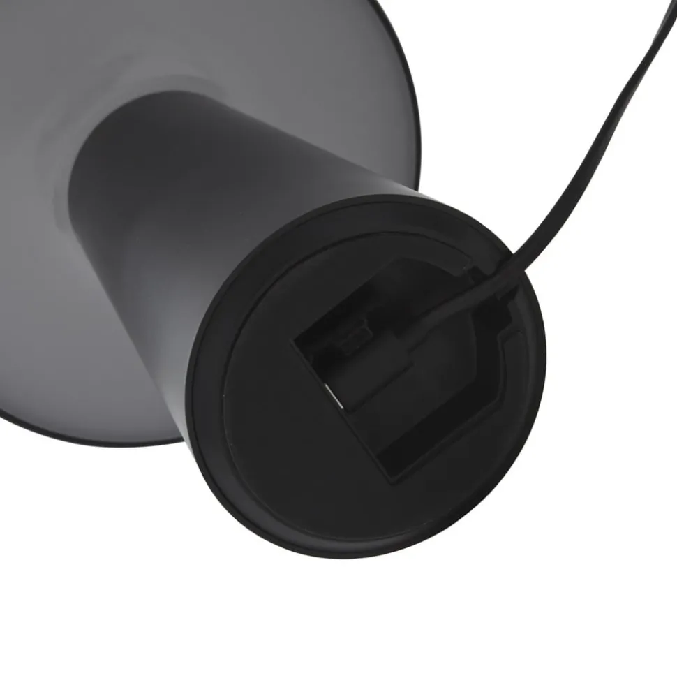 Lindby Zyre LED oplaadbare tafellamp, zwart, IP44, touchdimmer