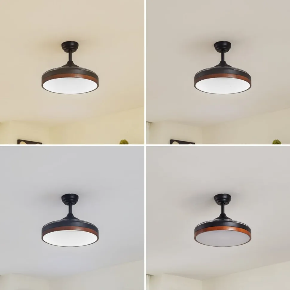 Lindy plafondventilator Oras, zwart, DC, stil, 107 cm