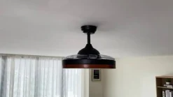 Lindy plafondventilator Oras, zwart, DC, stil, 107 cm