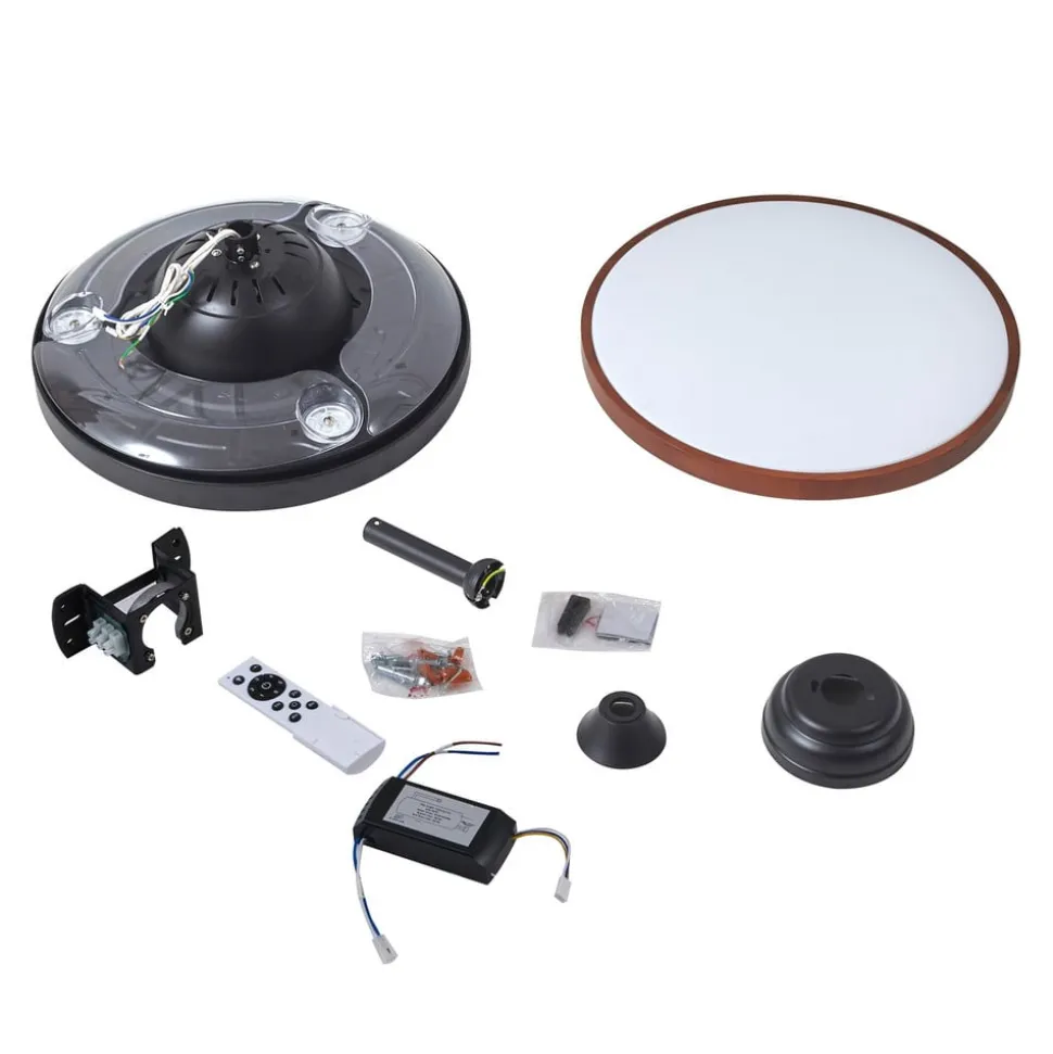 Lindy plafondventilator Oras, zwart, DC, stil, 107 cm