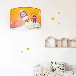 Little Astronauts Escape hanglamp, oranje