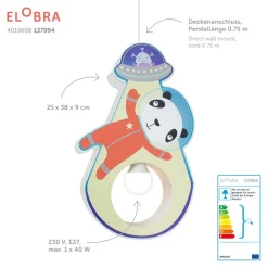 Little Astronauts Panda hanglamp