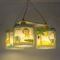 Little Jungle hanglamp voor kinderen, 3-lamps versie