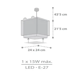 Little Teddy hanglamp voor kinderen, 1-lamp