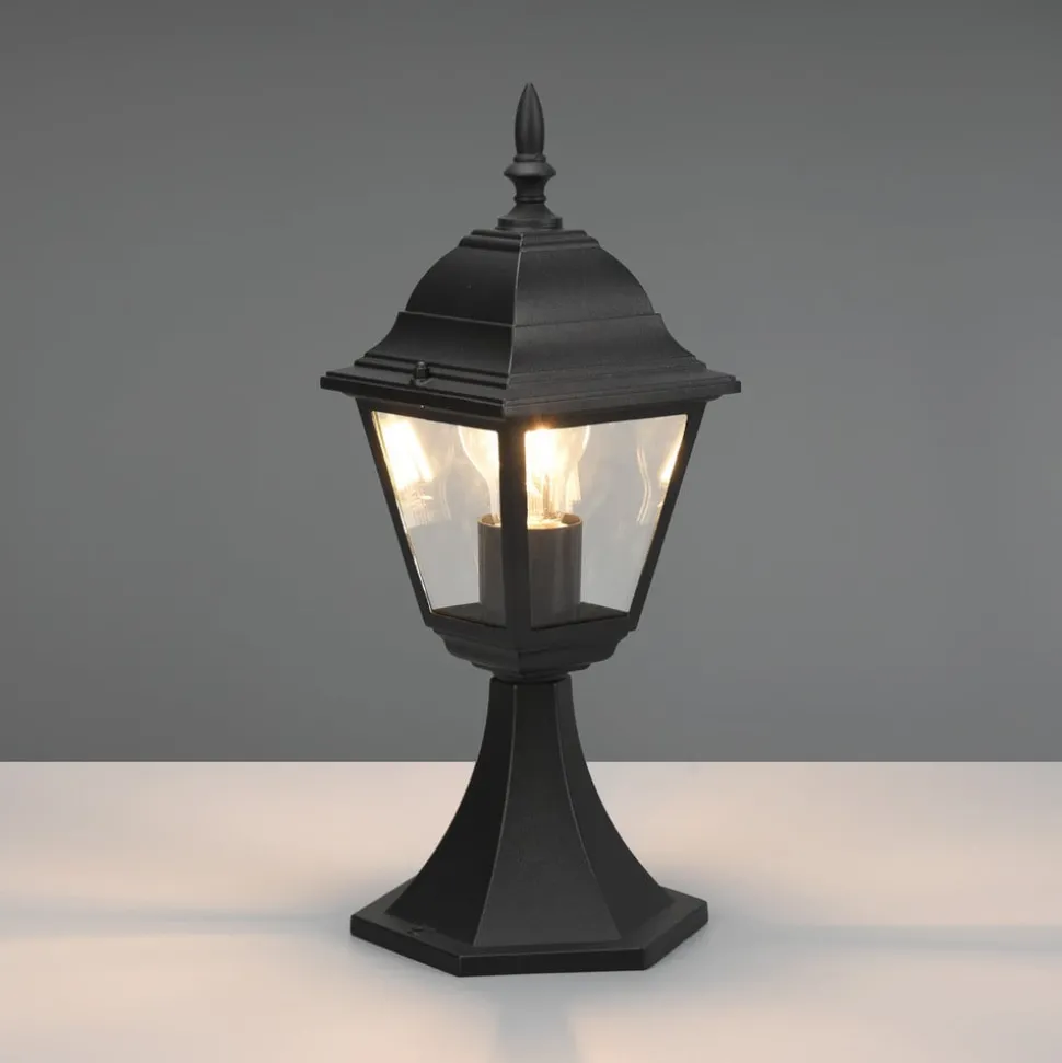 Livenza sokkellamp, zwart, hoogte 39 cm, aluminium, IP44