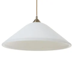 LOISA stijlvolle opaalglas-hanglamp, oud-messing