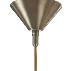 LOISA stijlvolle opaalglas-hanglamp, oud-messing