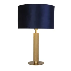 London tafellamp, messing / blauw