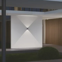 LOOM DESIGN Frey LED wandlamp IP65 2x6W zwart