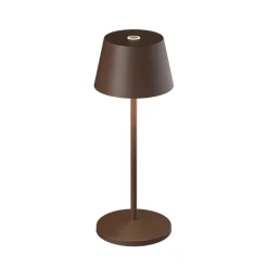 LOOM DESIGN LED oplaadbare tafellamp Modi Micro, IP65, corten