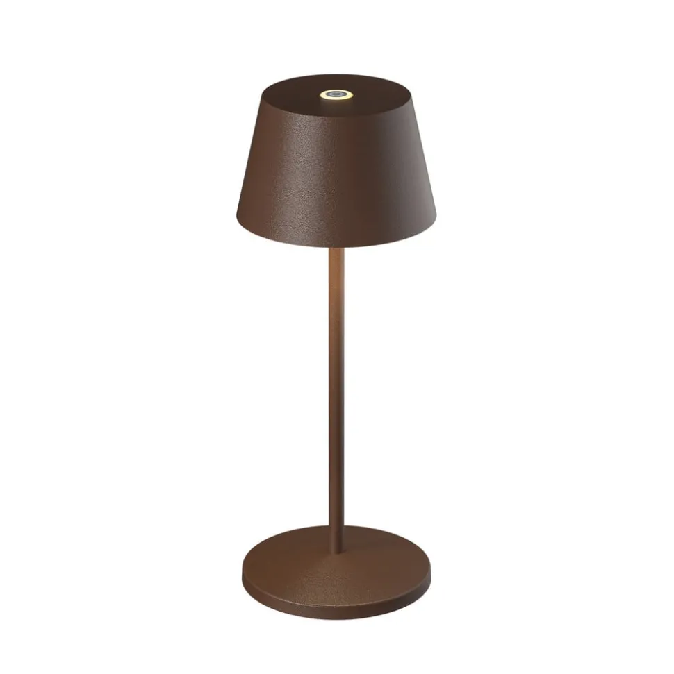 LOOM DESIGN LED oplaadbare tafellamp Modi Micro, IP65, corten