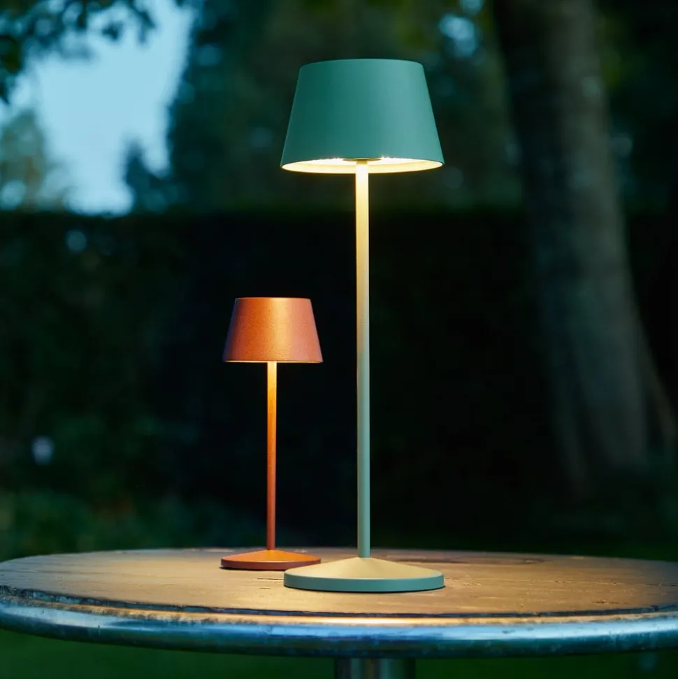 LOOM DESIGN LED oplaadbare tafellamp Modi Micro, IP65, corten