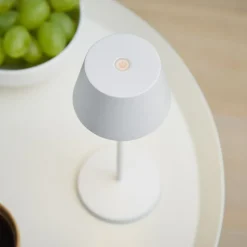 LOOM DESIGN LED oplaadbare tafellamp Modi Micro, IP65, wit