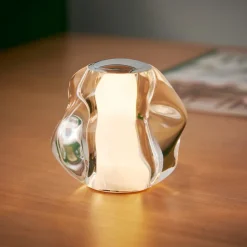 LOOM DESIGN LED tafellamp Ice Ball, chroom, Ø 10,5 cm