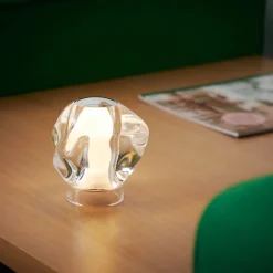 LOOM DESIGN LED tafellamp Ice Ball, chroom, Ø 10,5 cm