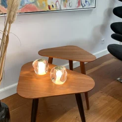 LOOM DESIGN LED tafellamp Ice Ball goudkleurig Ø 10,5cm