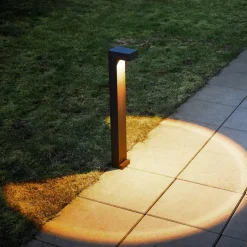 LOOM DESIGN LED tuinpadverlichting Arn, corten, hoogte 70 cm, aluminium