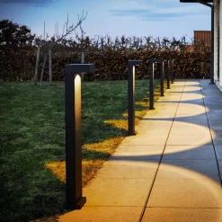 LOOM DESIGN LED tuinpadverlichting Arn, corten, hoogte 70 cm, aluminium