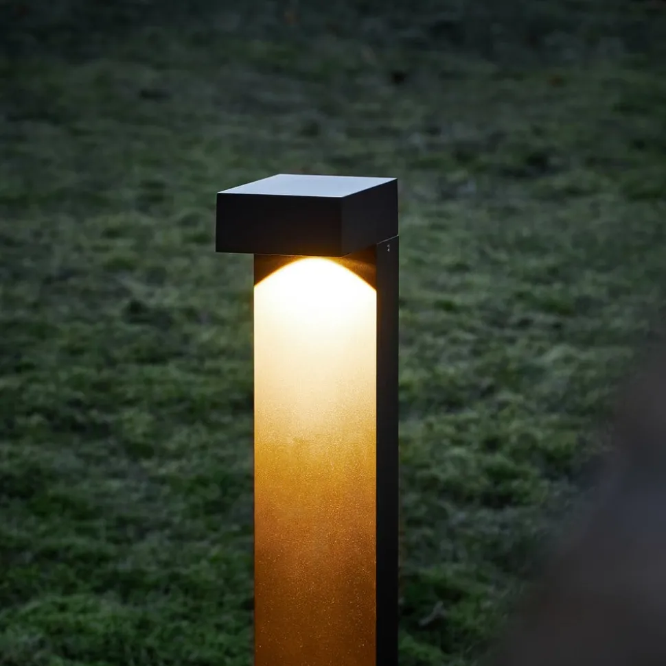 LOOM DESIGN LED tuinpadverlichting Arn, corten, hoogte 70 cm, aluminium