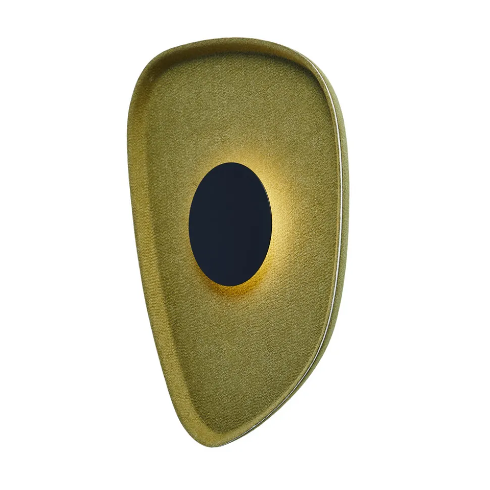 LOOM DESIGN LED wandlamp Cozy, groen, vilt, 40 x 31 cm