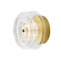 LOOM DESIGN LED wandlamp Glow goudkleurig/helder Ø 16 cm acryl