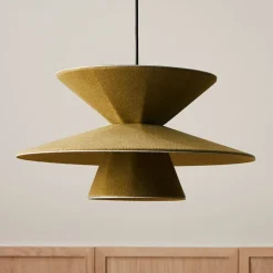 LOOM DESIGN Morphic hanglamp, groen, vilt, Ø 50 cm