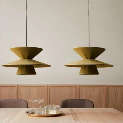 LOOM DESIGN Morphic hanglamp, groen, vilt, Ø 50 cm