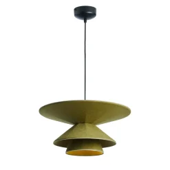 LOOM DESIGN Morphic hanglamp, groen, vilt, Ø 50 cm