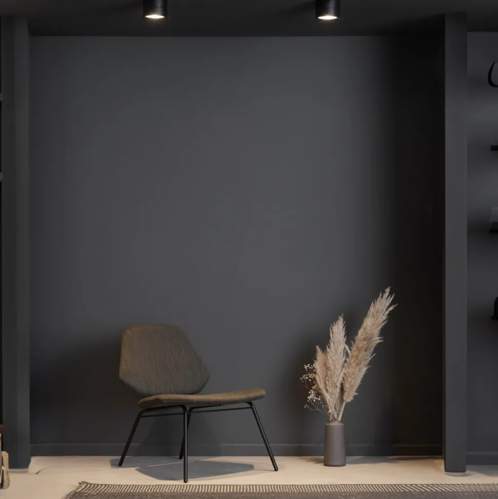 LOOM DESIGN Ray LED plafondspot Ø9,3cm 13W zwart