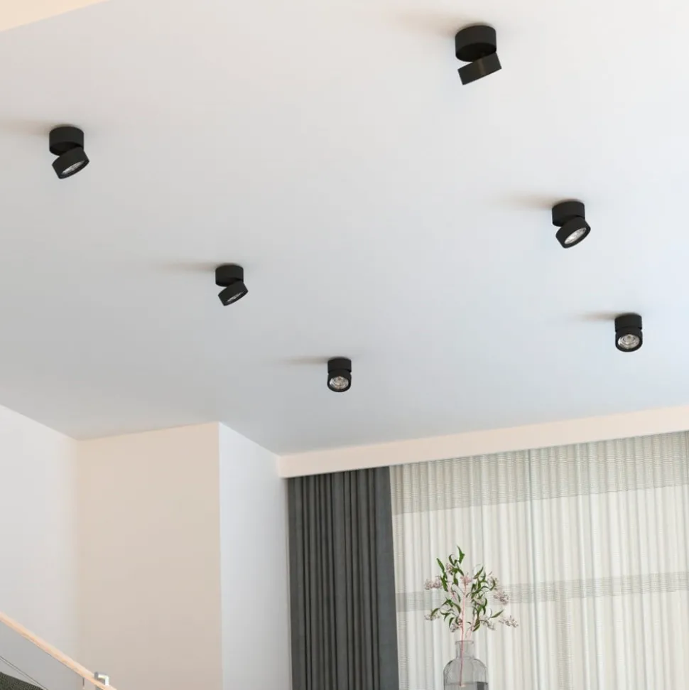 LOOM DESIGN Ray LED plafondspot Ø9,3cm 13W zwart