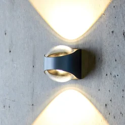 LOOM DESIGN Saga buitenwandlamp up/down zwart