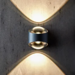 LOOM DESIGN Saga buitenwandlamp up/down zwart