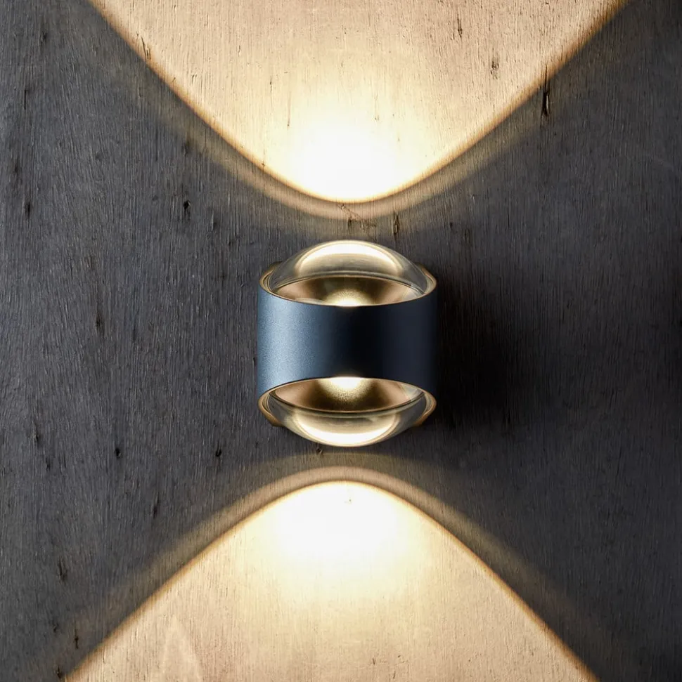 LOOM DESIGN Saga buitenwandlamp up/down zwart