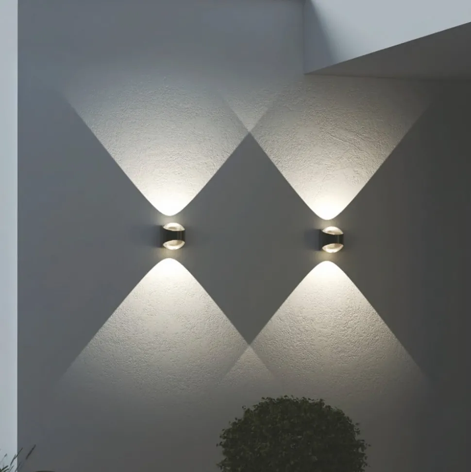 LOOM DESIGN Saga buitenwandlamp up/down zwart