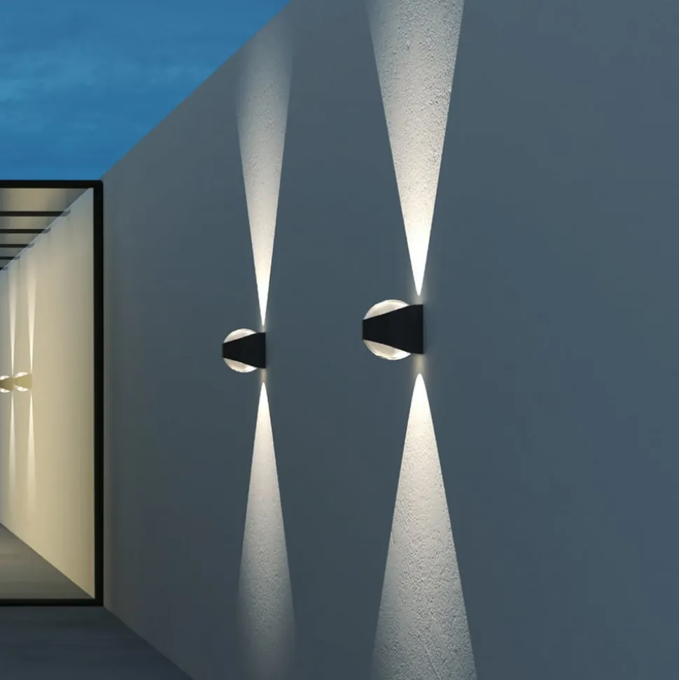 LOOM DESIGN Saga buitenwandlamp up/down zwart