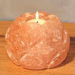 Lotusbleom kaarshouder zoutkristal