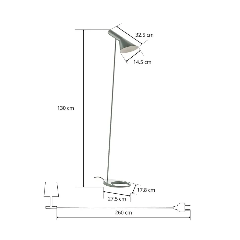 Louis Poulsen AJ - vloerlamp, benzine