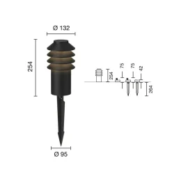 Louis Poulsen Bysted 25 grondspies zwart 930