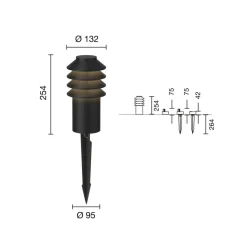 Louis Poulsen Bysted 25 grondspies zwart 940